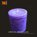 Diseño Profesional Dark Purple Color Dripless Pillar Vela Proveedor de la venta